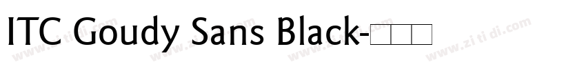 ITC Goudy Sans Black字体转换